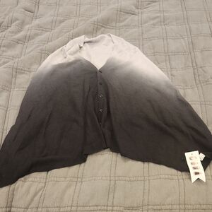 Gradient Black and Grey Scarf/wrap, New With Tag! Can Be Worn Multiple Ways!